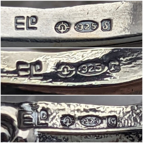 1972 British Vintage Swan Shape Sterling Silver & Cut Glass Accessory Case Large Medium Small Set of 3